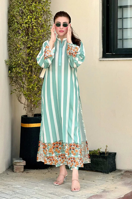 Digital Printed 2pc Co-Ord Set (Pret) - 102