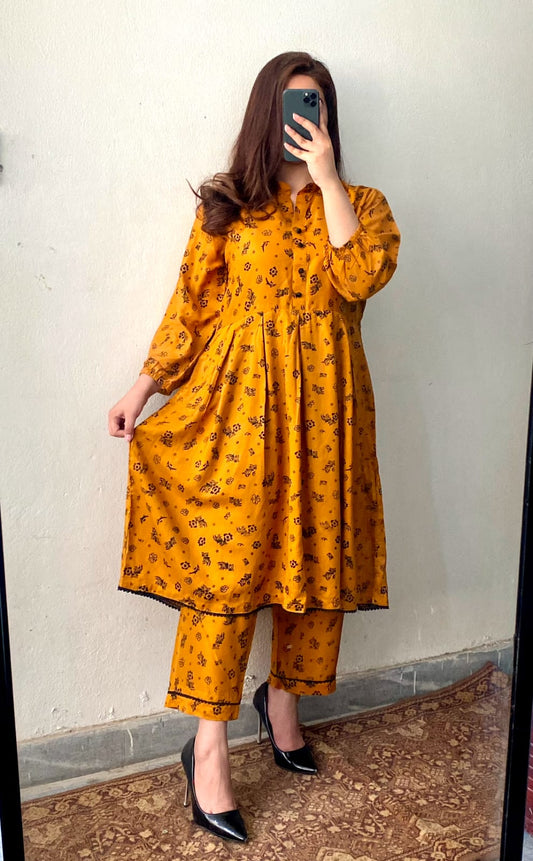 Fancy Long Frock Lawn 2pcs