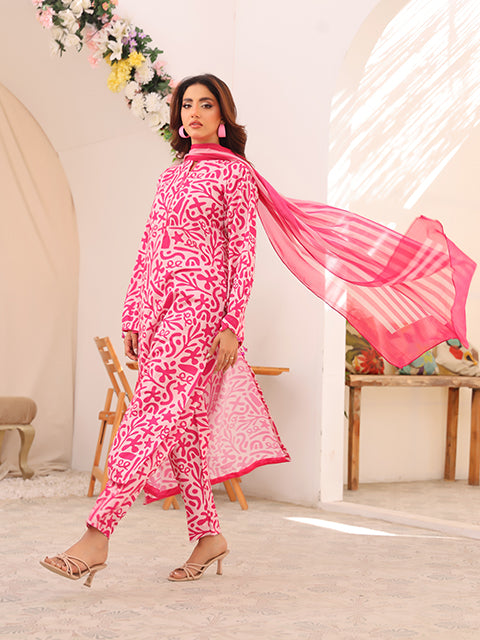 Digital Printed 3pc Co-Ord Set (Pret) - 109