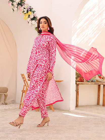 Digital Printed 3pc Co-Ord Set (Pret) - 109