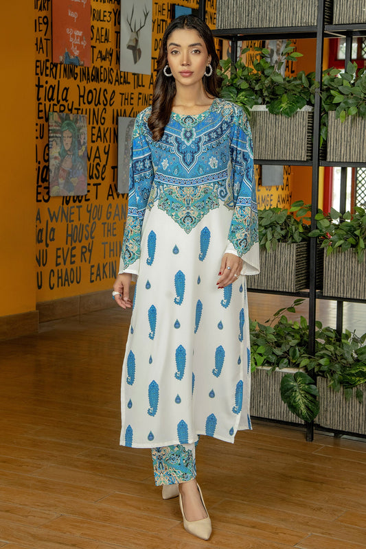 Digital Printed 2pc Co-Ord Set (Pret) - 105