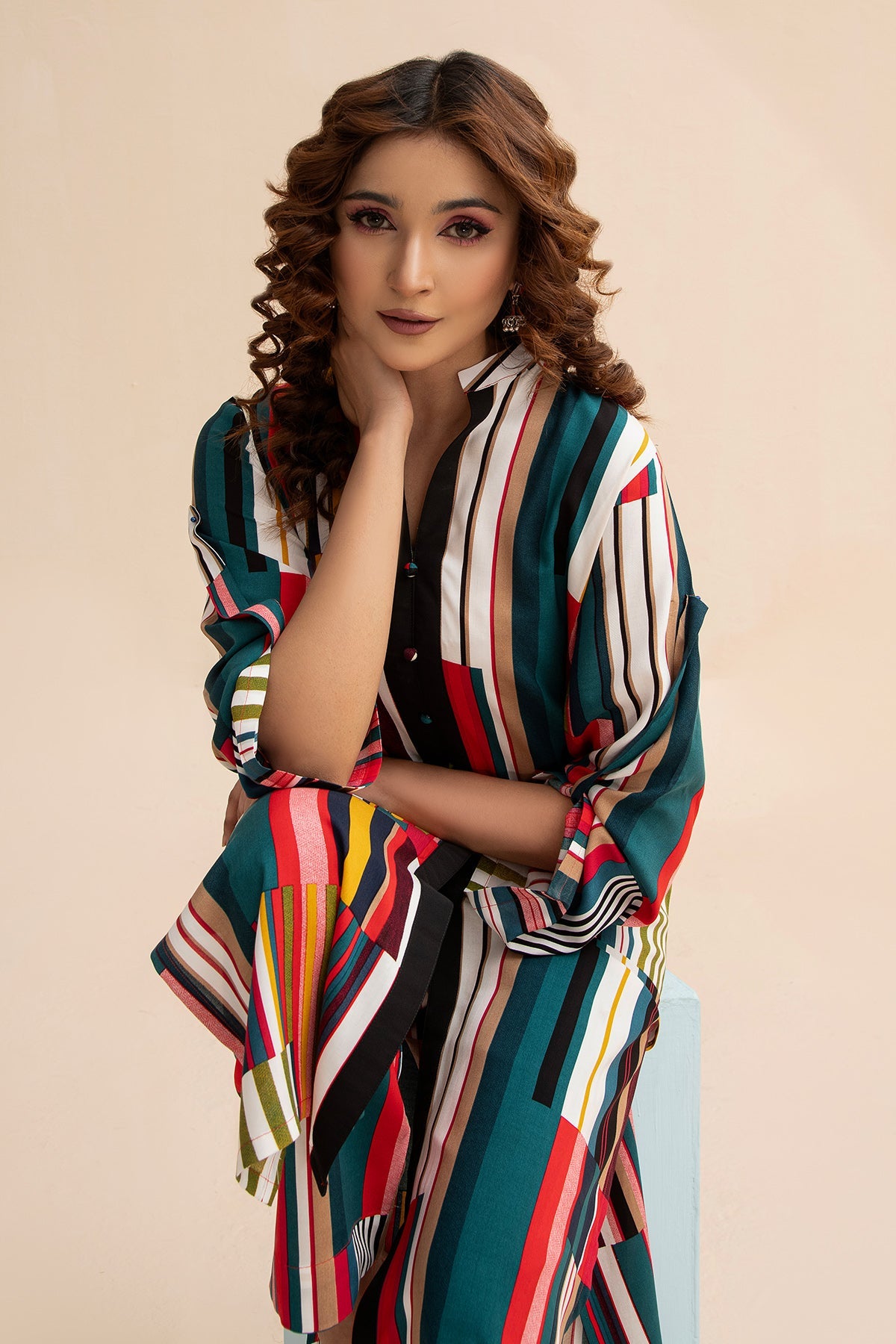 Digital Printed 2pc Co-Ord Set (Pret) - 102