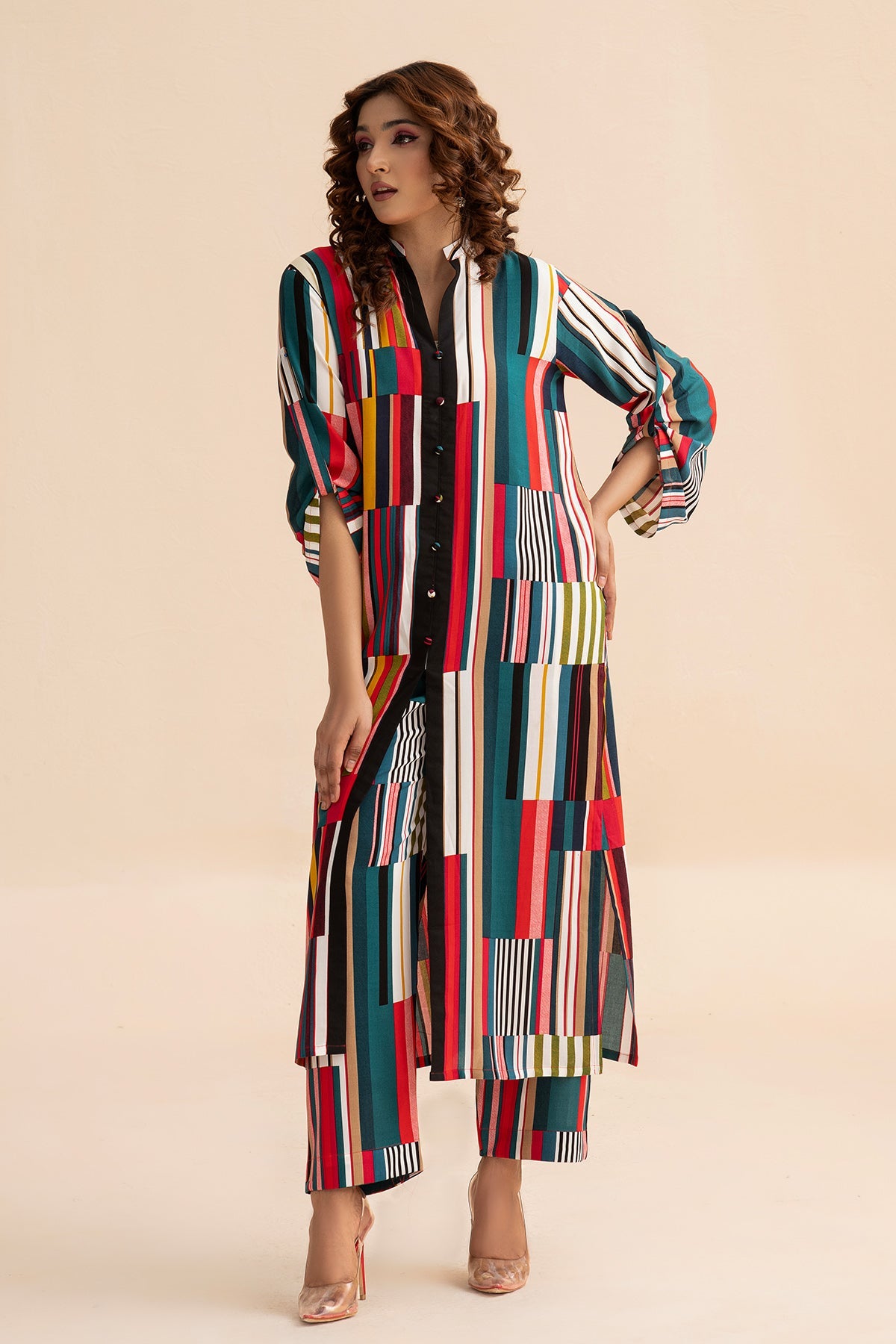 Digital Printed 2pc Co-Ord Set (Pret) - 102