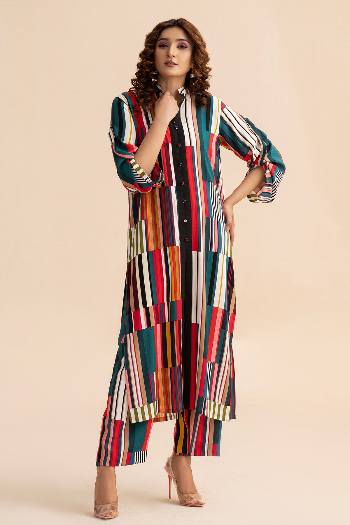 Digital Printed 2pc Co-Ord Set (Pret) - 102