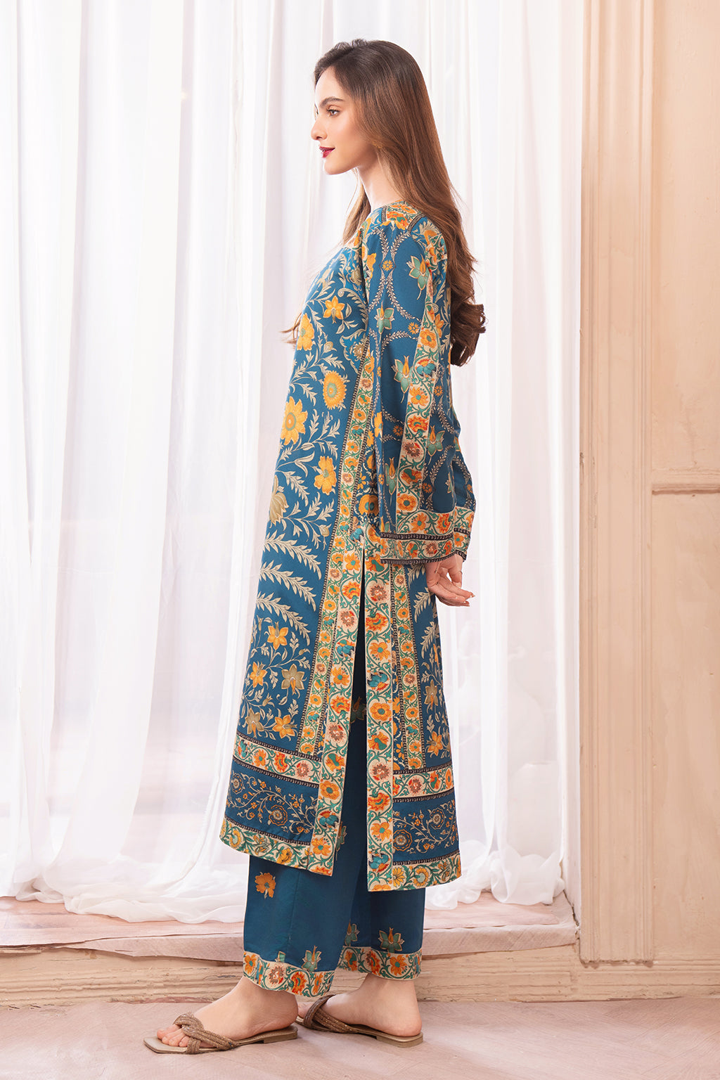 Digital Printed 2pc Co-Ord Set (Pret) - 113