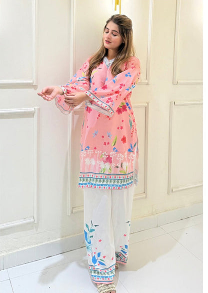 Digital Printed 2pc Co-Ord Set (Pret) - 114
