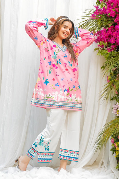Digital Printed 2pc Co-Ord Set (Pret) - 114
