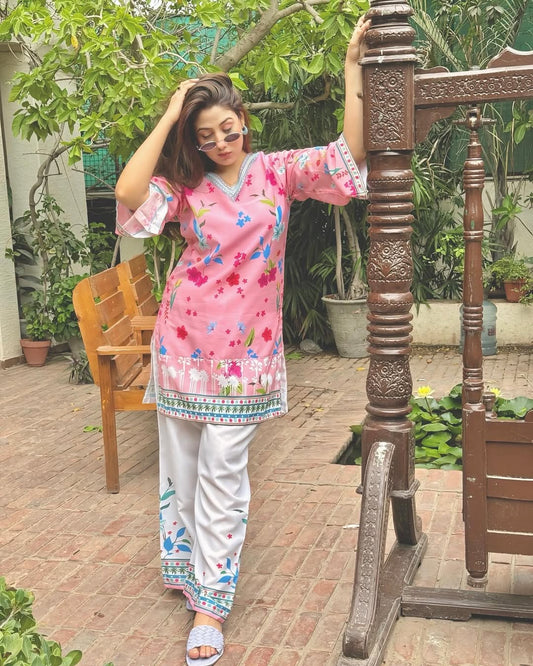 Digital Printed 2pc Co-Ord Set (Pret) - 114
