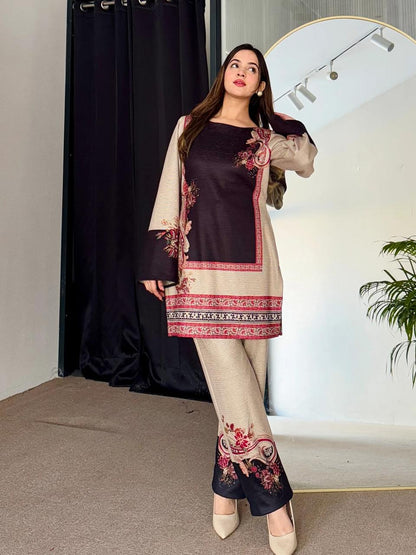 Digital Printed 2pc Co-Ord Set (Pret) - 116