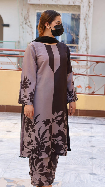 Digital Printed 2pc Co-Ord Set (Pret) - 112