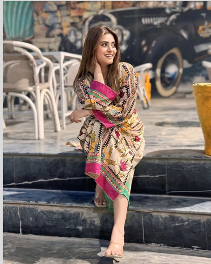Digital Printed 2pc Co-Ord Set (Pret) - 106