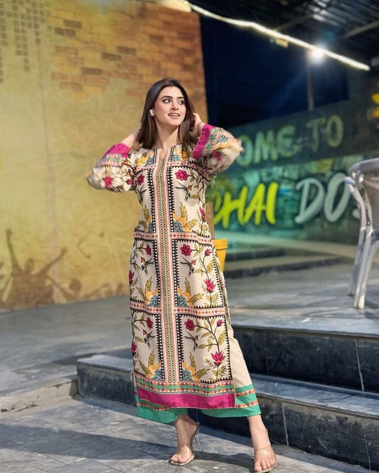 Digital Printed 2pc Co-Ord Set (Pret) - 106