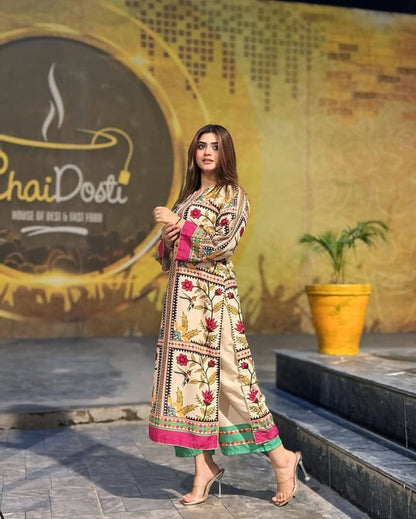 Digital Printed 2pc Co-Ord Set (Pret) - 106