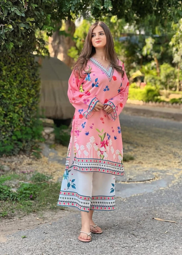 Digital Printed 2pc Co-Ord Set (Pret) - 114