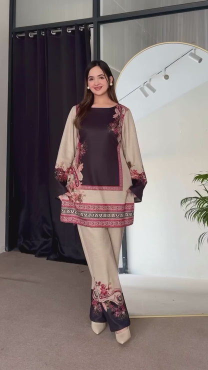 Digital Printed 2pc Co-Ord Set (Pret) - 116