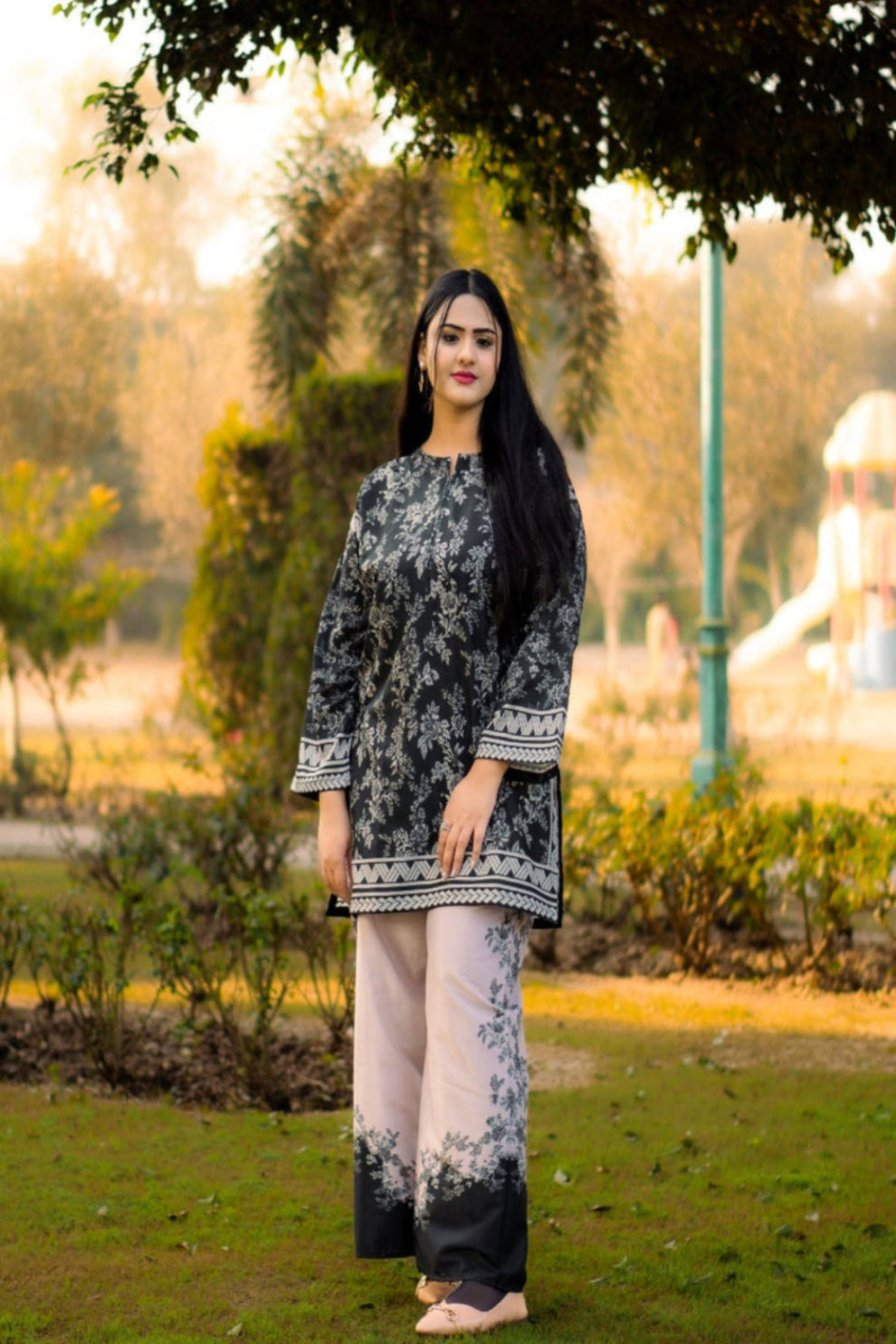 Digital Printed 2pc Co-Ord Set (Pret) - 111